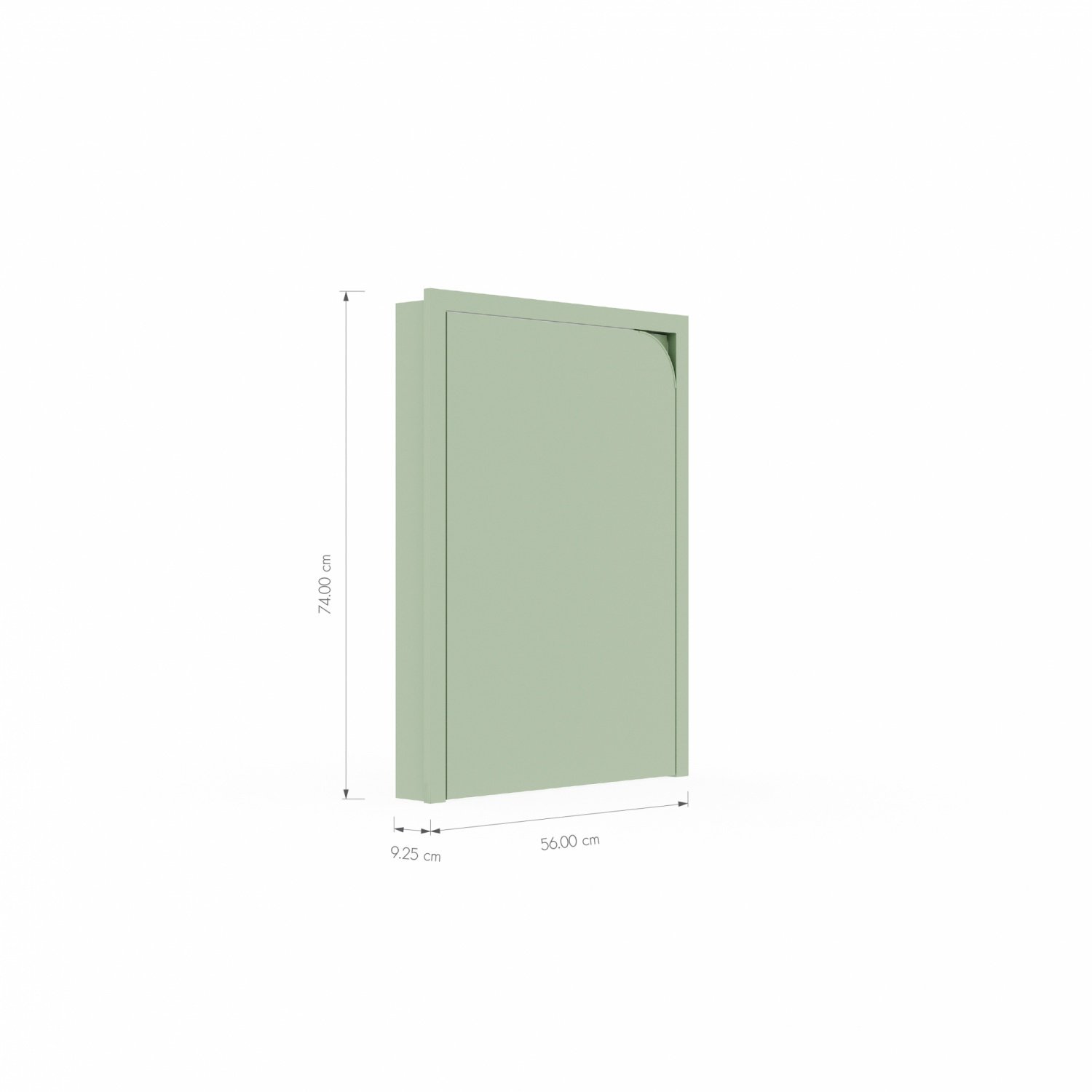 KITZCHO บานถังแก๊สพร้อมปีกวงกบเปิดซ้าย7050 KENCUHSFT7050LLE สีลีฟ