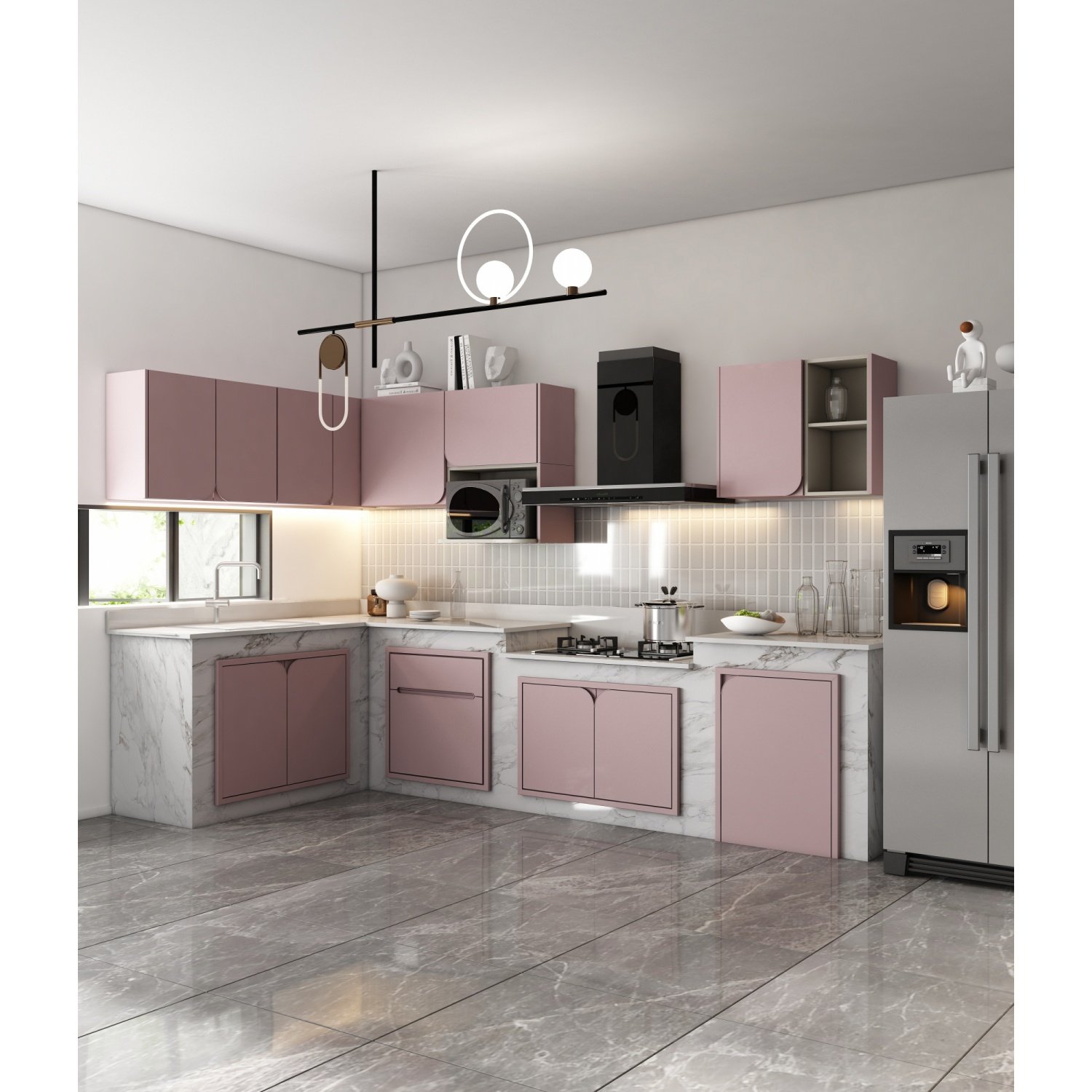 KITZCHO บานถังแก๊สพร้อมปีกวงกบเปิดขวา7050 KENCUHSFT7050RBL สีบลอสซั่ม