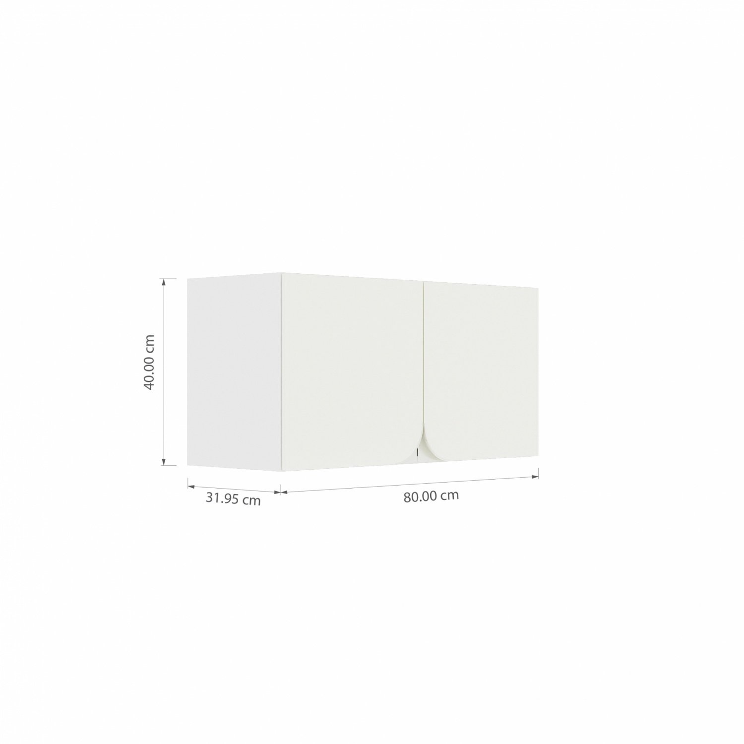 KITZCHO ตู้แขวนบานทึบตรงเปิดคู่4080 KENCURWFT4080XDI สีไดมอนด์
