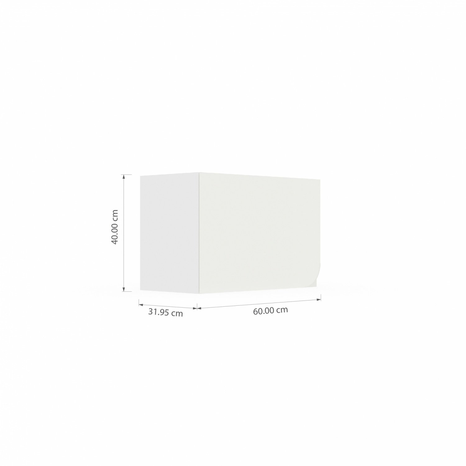 KITZCHO ตู้แขวนบานทึบตรงเปิดซ้าย4060 KENCURWFT4060LDI สีไดมอนด์