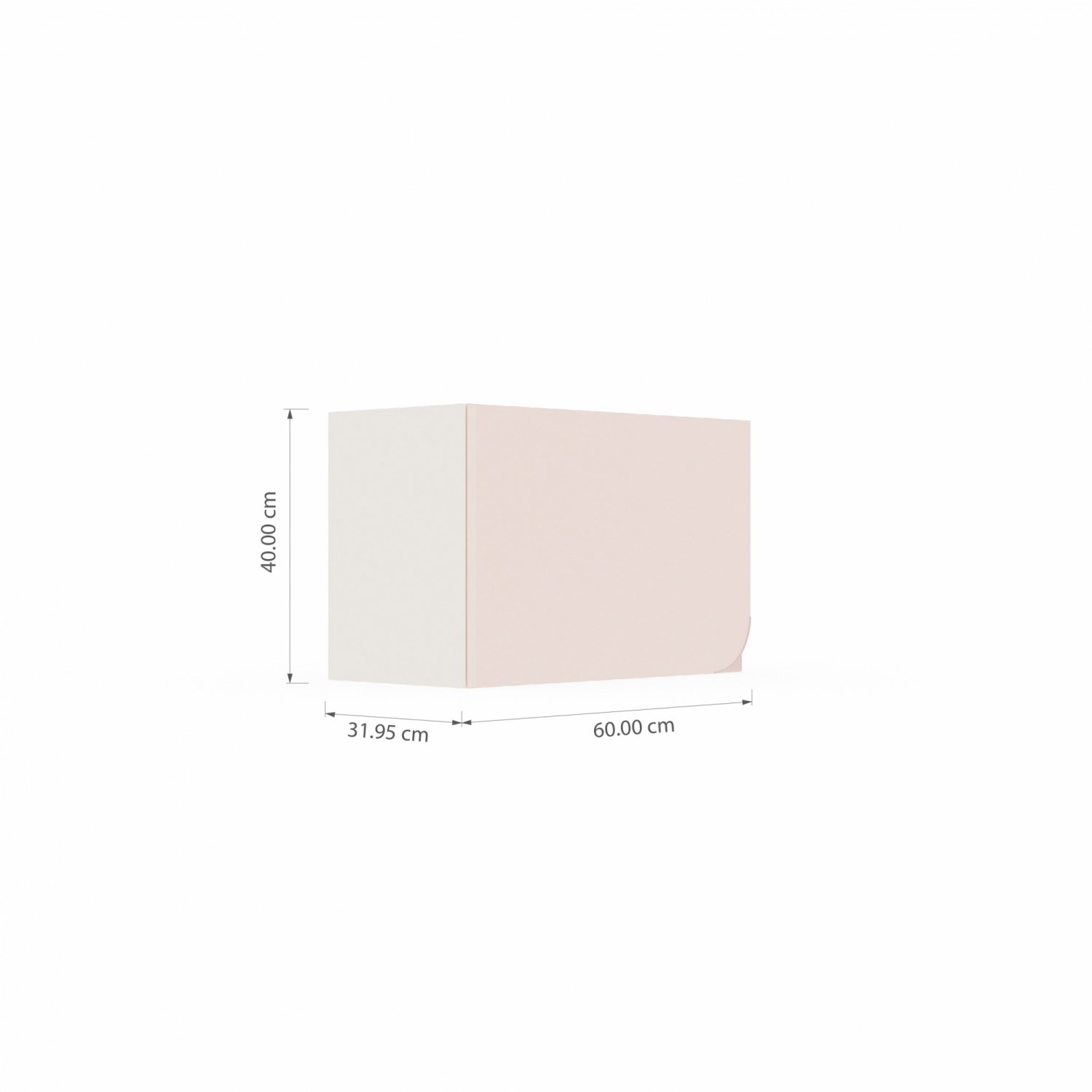 KITZCHO ตู้แขวนบานทึบตรงเปิดซ้าย4060 KENCURWFT4060LBL สีบลอสซั่ม
