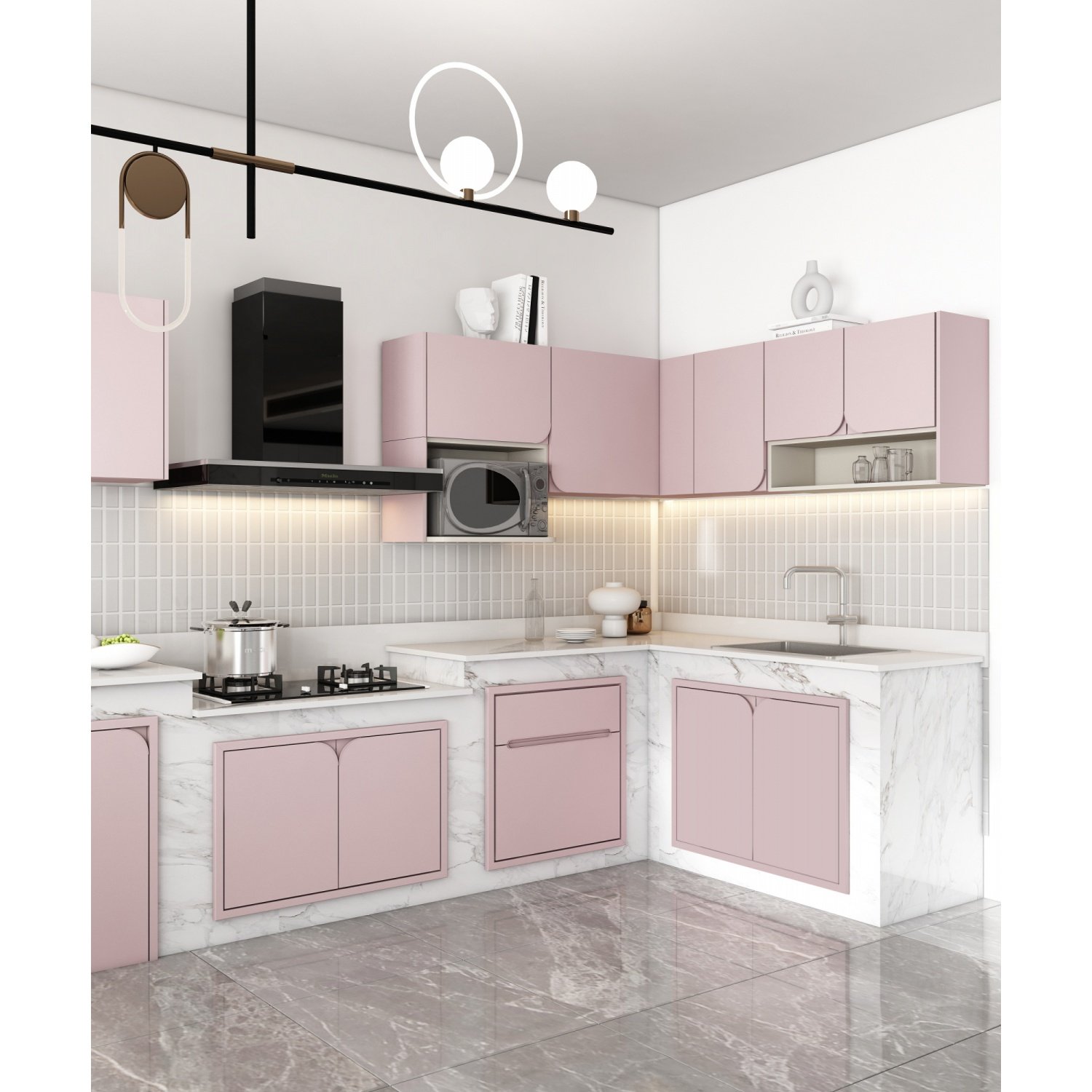 KITZCHO ตู้แขวนบานทึบตรงเปิดซ้าย4060 KENCURWFT4060LBL สีบลอสซั่ม