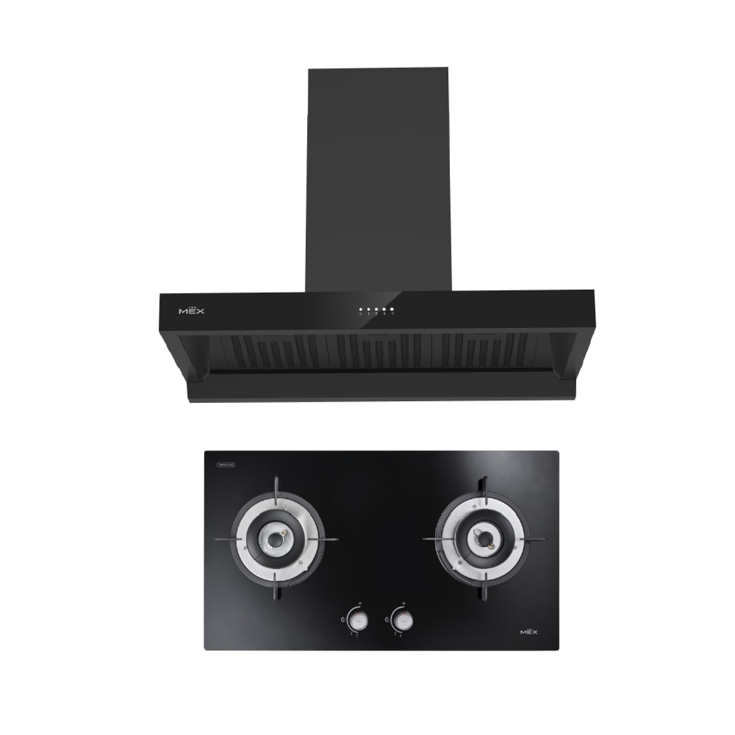 MEX ชุดเซ็ทเครื่องดูดควันรุ่น K632BFB90 + เตาฝังรุ่น V4731M สีดำ