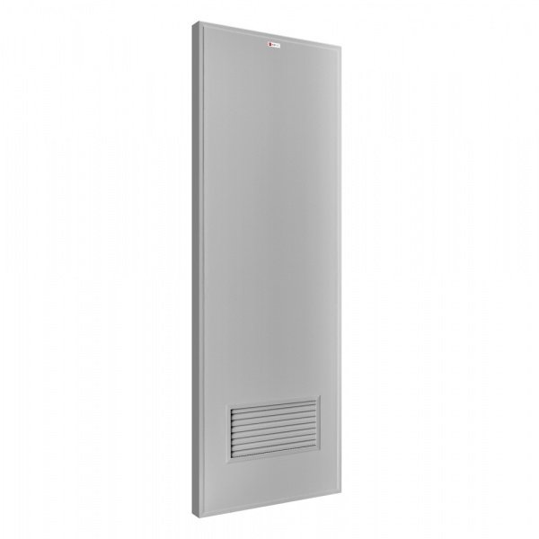 BATHIC ประตูพีวีซี BP2 70x200 ซม. สีเทา (เจาะรูลูกบิด)