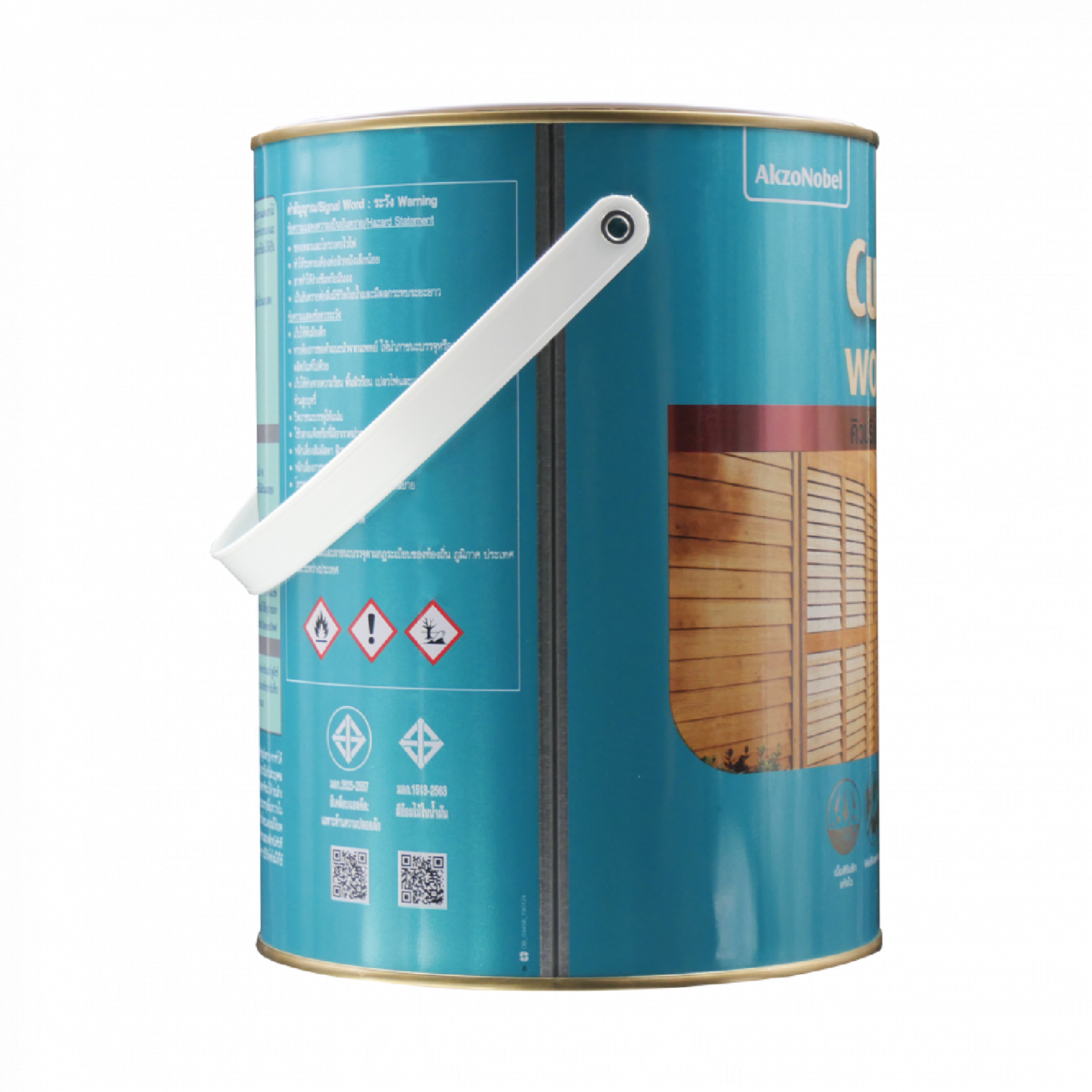 Dulux คิวปรีโนล สีย้อมไม้กึ่งเงา ขนาด 1 กล. สีสักทอง