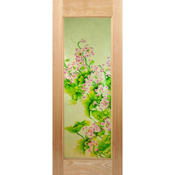 MAZTERDOOR ประตูกระจกไม้สยาแดง MASTER-002 ขนาด 100x200ซม.