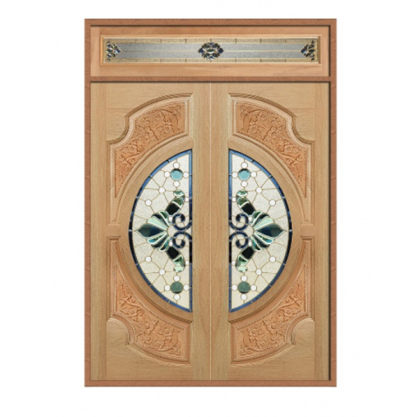 MAZTERDOOR ชุดประตูไม้สยาแดง SET-2 Vanda-08 200x240ซม.