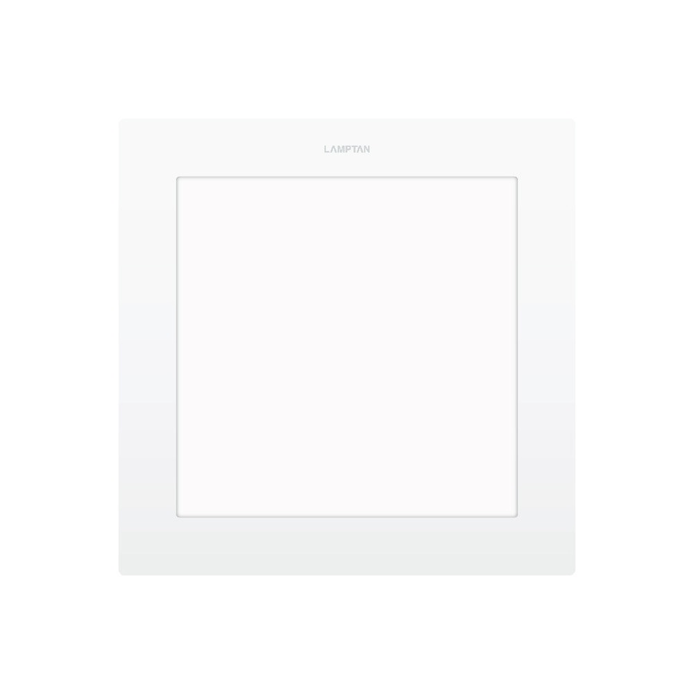 LAMPTAN โคมดาวน์ไลท์ LED แบบฝังหน้าเหลี่ยม ขอบขาว 5นิ้ว 9W รุ่นอัลตร้าสลิม อลูมิเนียม แสงเดย์ไลท์