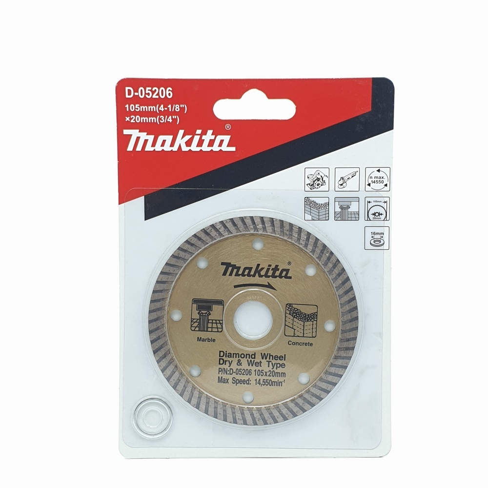 MAKITA ใบเพชร 4" แห้ง ก้างปลา สีทอง (D-05206)