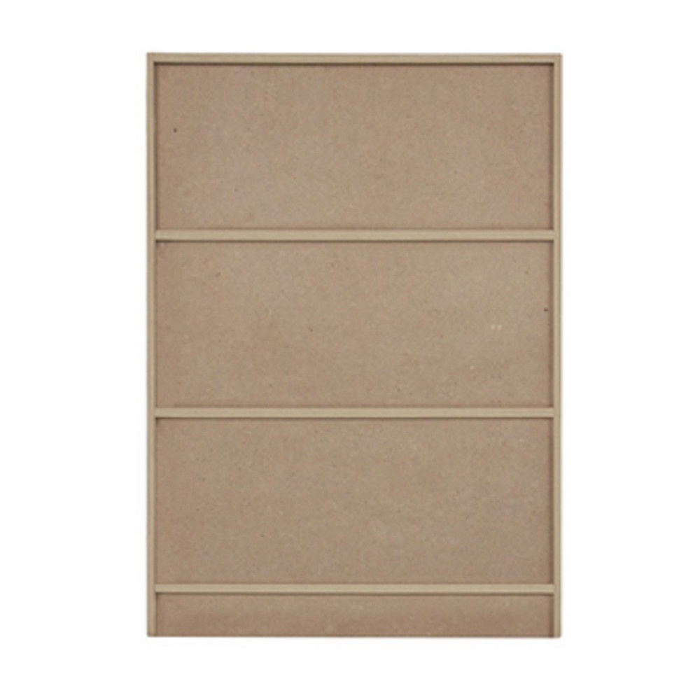 DELICATO ชั้นอเนกประสงค์ 3 ช่ั้อง ขนาด 80x29x106 ซม. สีบีช/เทา