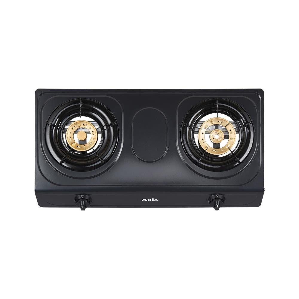 AXIA เตาแก๊สตั้งโต๊ะ 2 หัวเตา รุ่น QUARTZ ขนาด 72.5x41x11 ซม. สีดำ