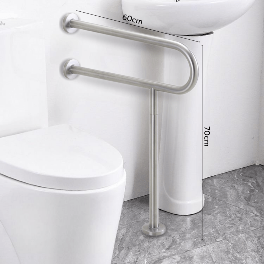 Verno ราวทรงตัวสแตนเลส 304 สำหรับอ่างล้างหน้า รุ่น VN-6070P ขนาด 60x70 ซม. สีแฮร์ไลน์