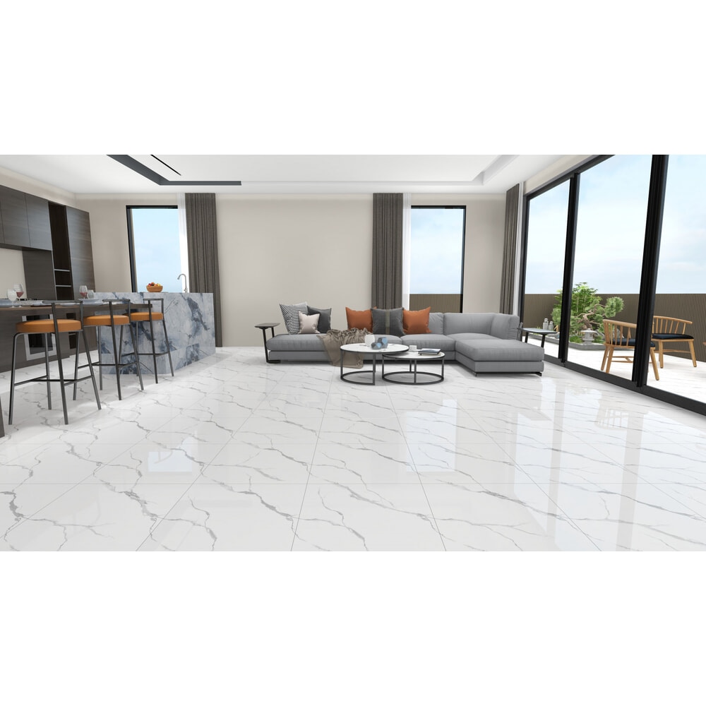 Marbella กระเบื้องพอร์ซเลน 60x60 ซม. รุ่น คาร่าจีน่า LT6619 Gloss (4P) Random
