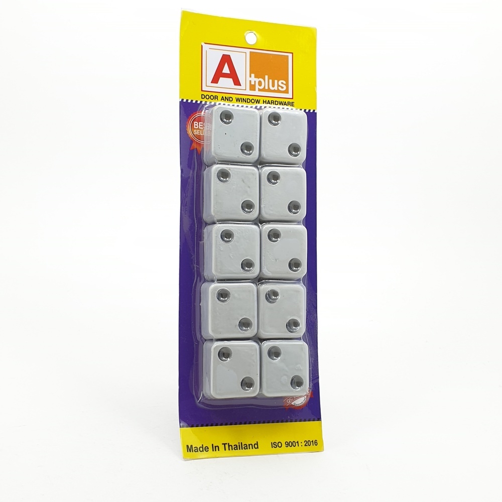 A-PLUS ยางกันชนเหลี่ยม (แพ็ค 10ชิ้น) สีขาว