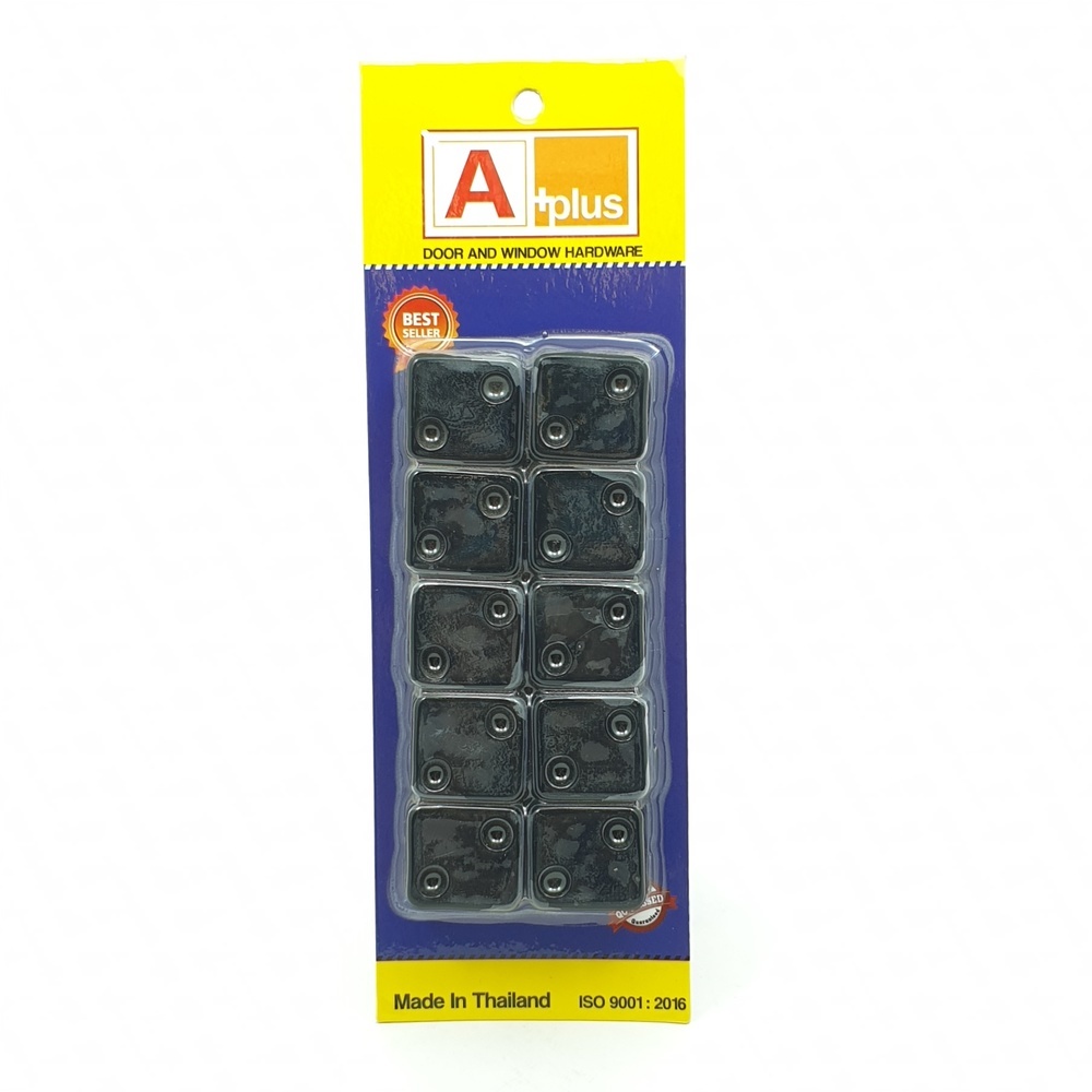 A-PLUS ยางกันชนเหลี่ยม (แพ็ค 10ชิ้น) สีดำ