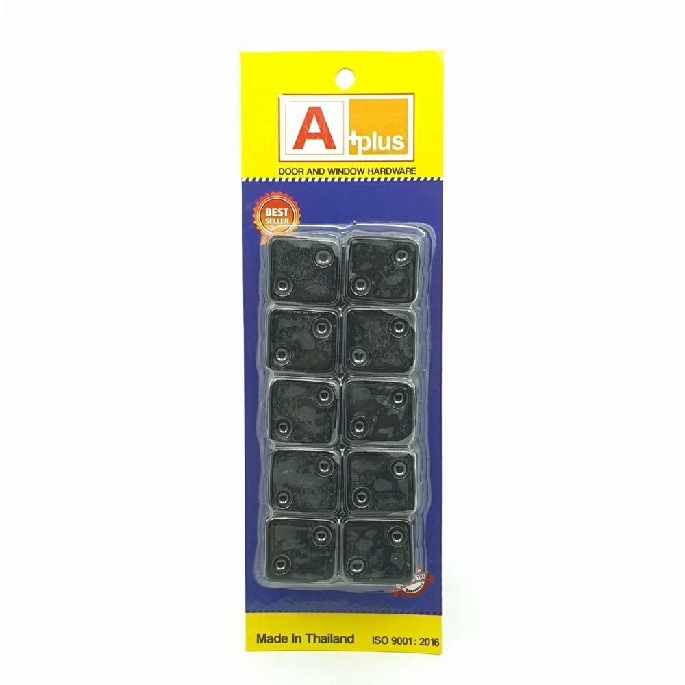 A-PLUS ยางกันชนเหลี่ยม (แพ็ค 10ชิ้น) สีดำ