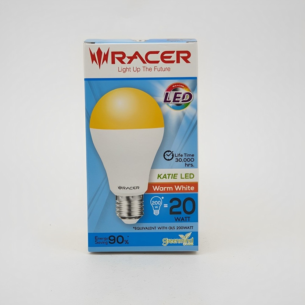 RACER หลอดไฟ LED Bulb A70 20W รุ่น KATIE แสงวอร์มไวท์