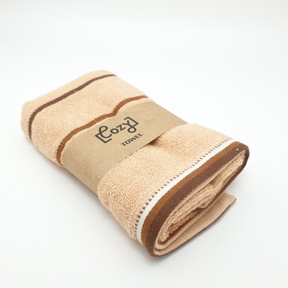 COZY ผ้าขนหนู รุ่น GTL003-BR ขนาด 34x75 ซม. สีน้ำตาล