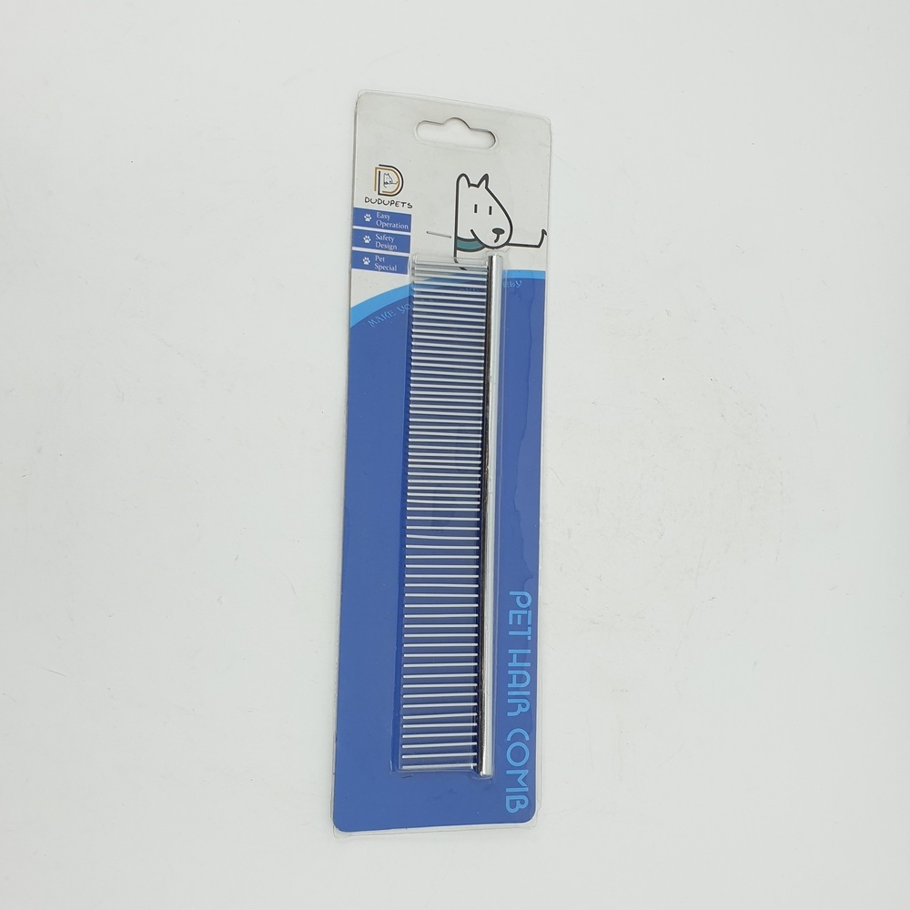 แปรงขนสัตว์เลี้ยง รุ่น GR004 ขนาด 3x19x0.3ซม. สีเงิน DUDUPETS