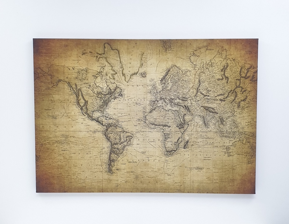 รูปภาพพิมพ์ผ้าใบ Map C10070-2 ขนาด 100x70 ซม. (ก.xส.) NICE