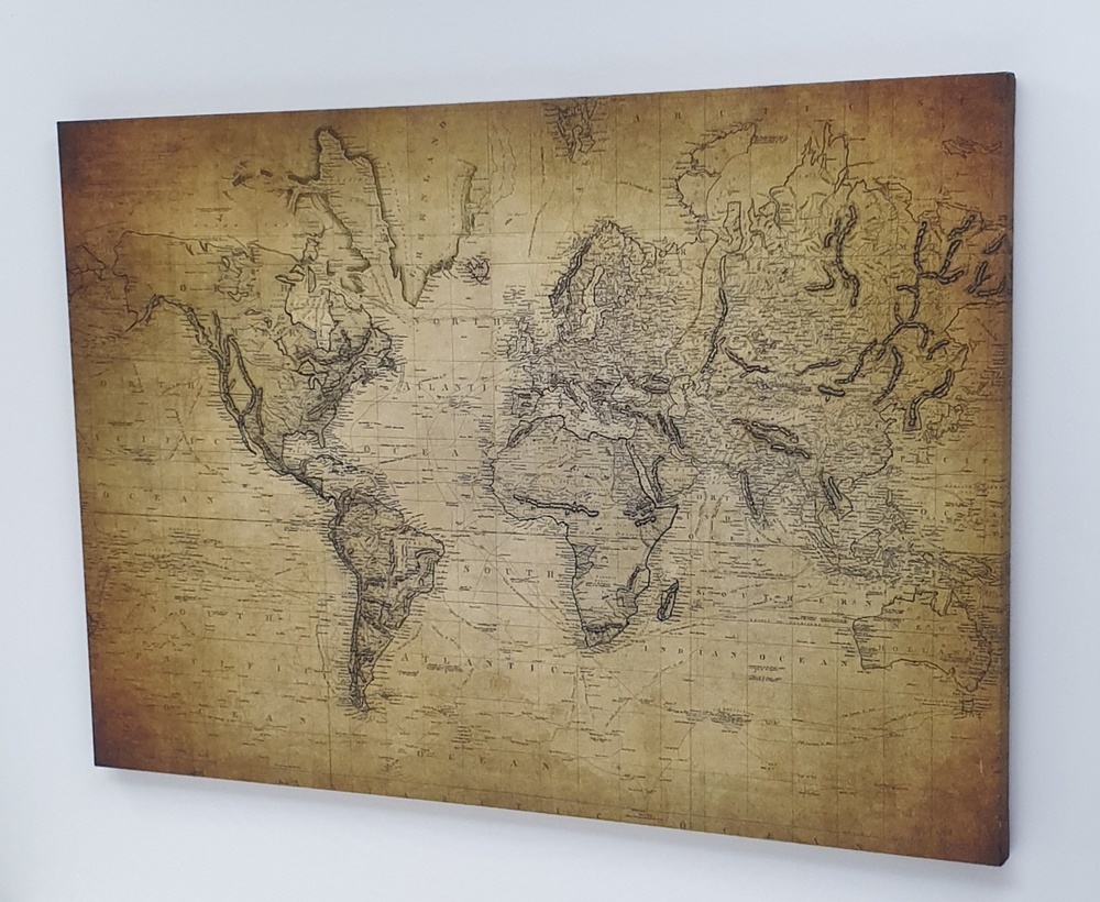 รูปภาพพิมพ์ผ้าใบ Map C10070-2 ขนาด 100x70 ซม. (ก.xส.) NICE