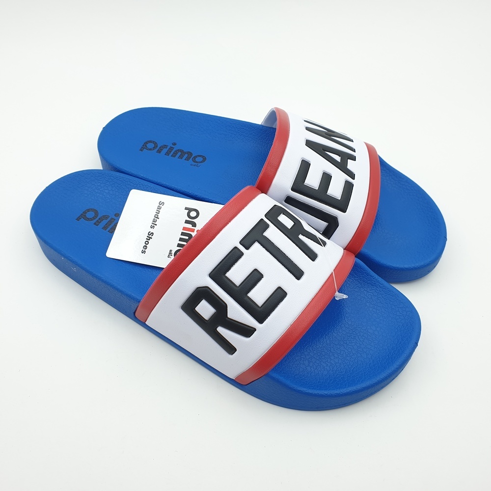 Primo รองเท้าแตะลายRetro LY1514-39BL สีน้ำเงิน