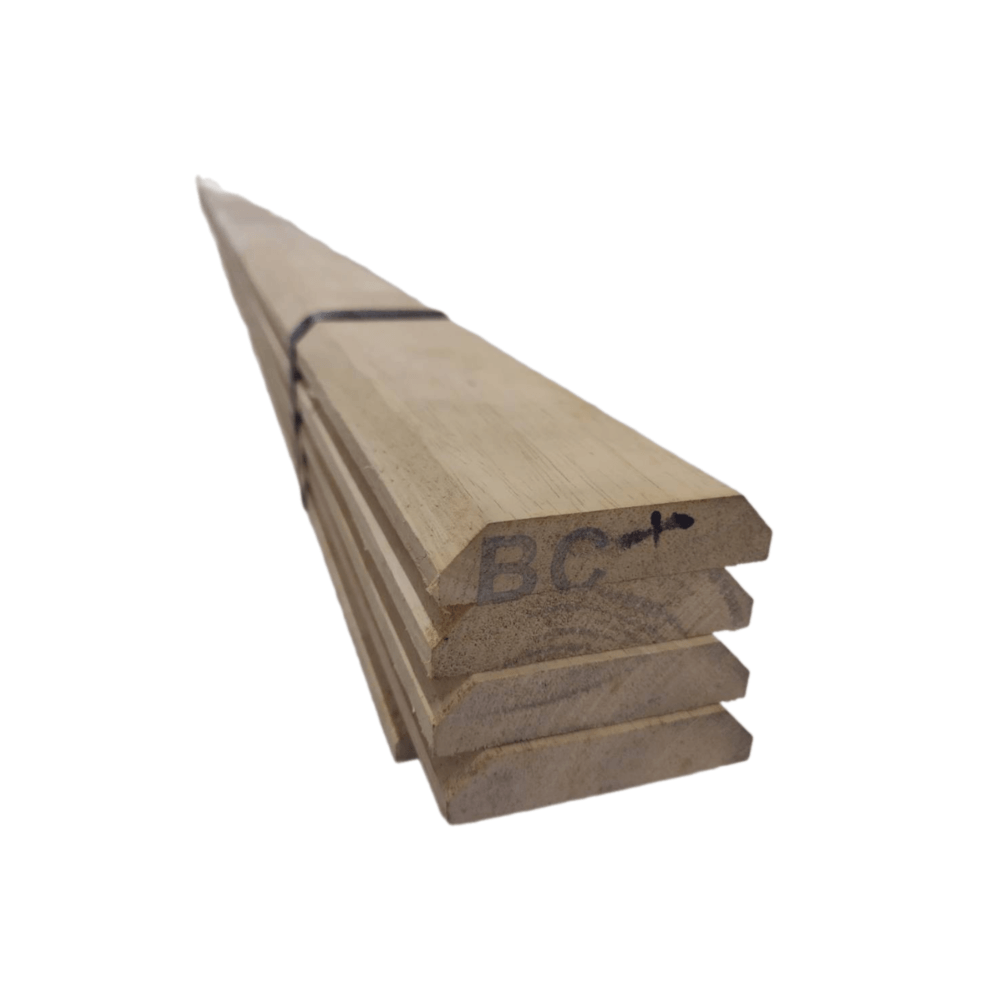 GREAT WOOD ฝ้าระแนงไม้ ไม้ยางพาราจ๊อยส์ BC (1x5) 1/2"x3"x250ซม.