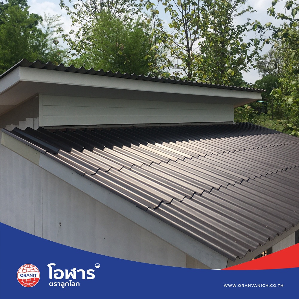 โอฬาร กระเบื้องหลังคาลอนคู่ 0.5x50x120 ซม. สีประกายทองคำ