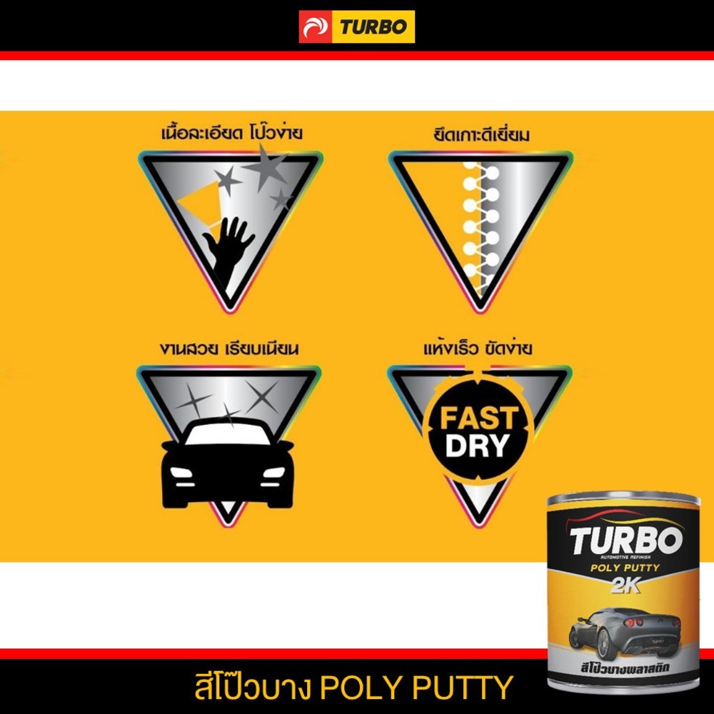 TURBO สีโป๊วบาง 1/4 กล.