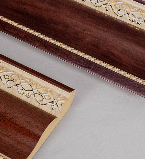 GREAT WOOD ไม้บัวบน PS JC53-372 108x21x2700มม. สีลายทอง