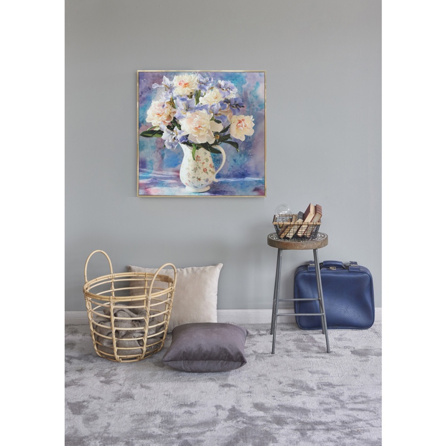 COZY ภาพพิมพ์แคนวาสพร้อมกรอบ Flower-Paint รุ่น 6460-1004/MDF-1010 ขนาด 80x80CM