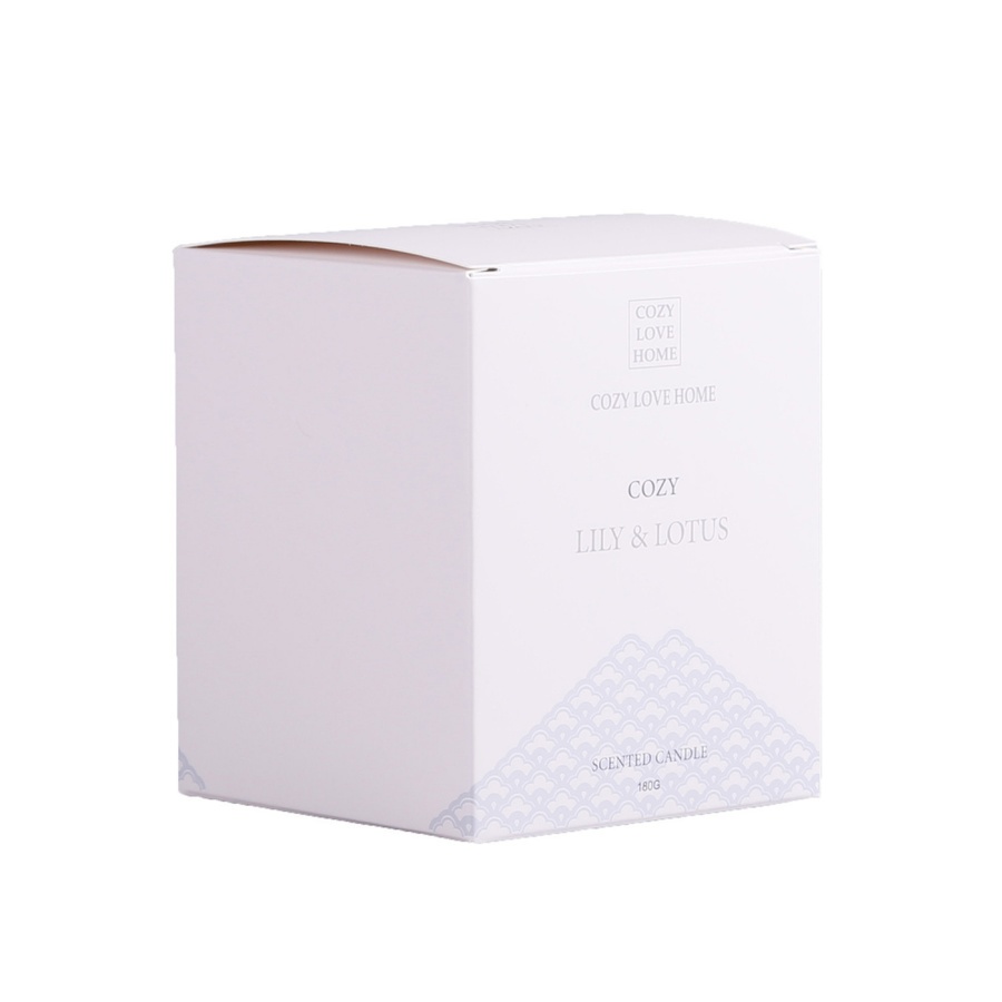 COZY เทียนหอม Lily & Lotus 8.2x9.8 ซม. สีม่วง