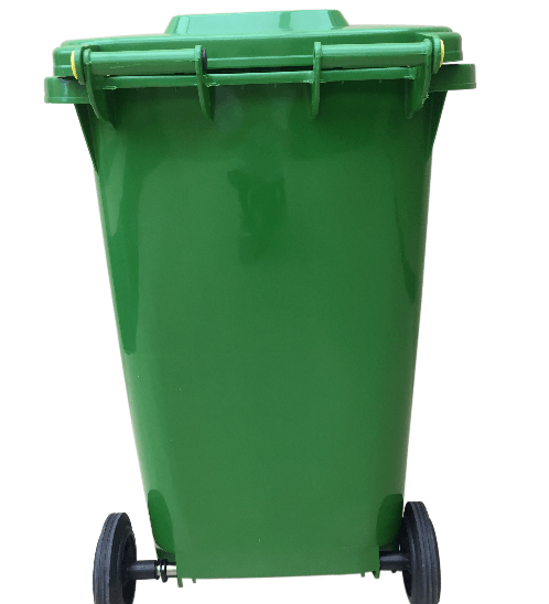 ICLEAN ถังขยะเทศบาลฝาเรียบทรงเหลี่ยม 240 ลิตร รุ่น XDL-240-11G สีเขียว (ขยะเปียก)