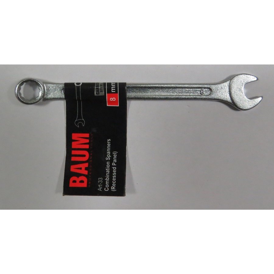 BAUM ประแจแหวนข้างปากตาย 8mm. (Carbon-Steel)