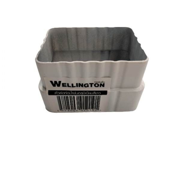 WELLINGTAN ตัวต่อท่อน้ำฝนอลูมิเนียม สีขาว
