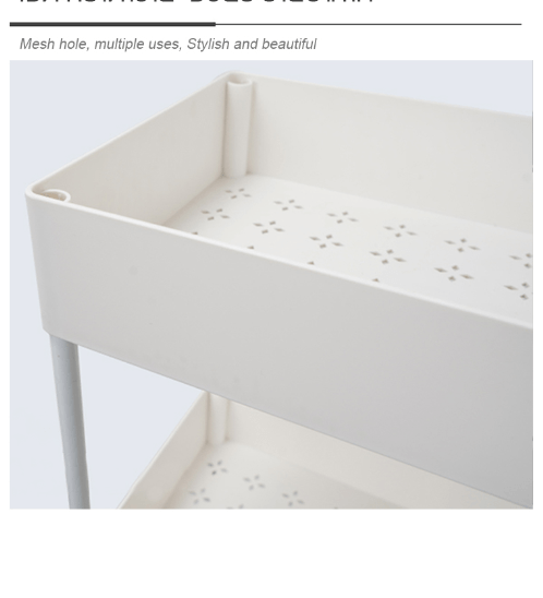 Delicato รถเข็น 4 ชั้น WALLY ขนาด 22x40x90ซม. รุ่น WL02 สีขาว