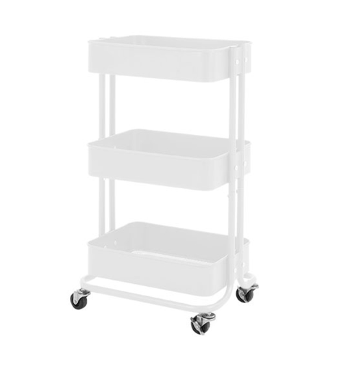 DELICATO รถเข็น 3 ชั้น BUTLER รุ่น BT02 35.3x42.6x75.9ซม. สีขาว