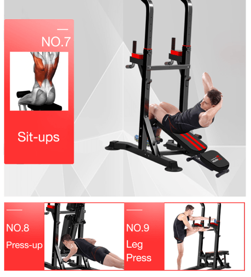 4TEM บาร์โหน บาร์ดึงข้อตั้งพื้น รุ่น HY001 สีดำ ปรับได้ 7 ระดับ