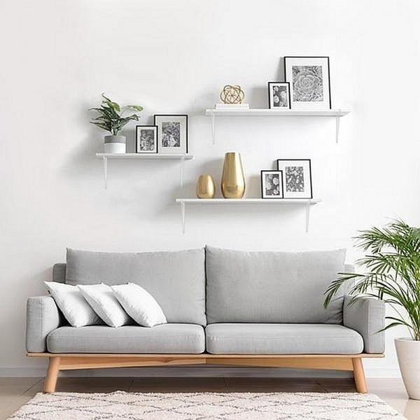 ฉากรับชั้น ขนาด30X30X1ซม. รุ่น LW08-WT สีขาว