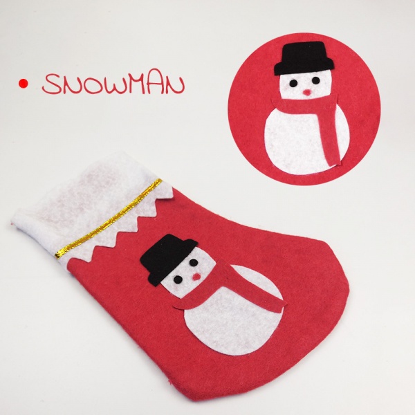 COZY ถุงเท้าประดับตกแต่งคริสต์มาส ขนาด 12x21x16 ซม. รุ่นYQ-1074 สีแดง