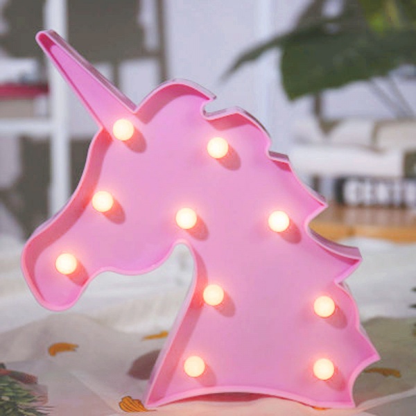COZY LEDไฟตกแต่งรูปหัวยูนิคอร์น ขนาด 25×31×3 ซม. รุ่น FM12 สีชมพู