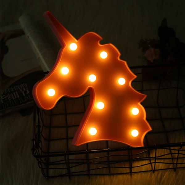COZY LEDไฟตกแต่งรูปหัวยูนิคอร์น ขนาด 25×31×3 ซม. รุ่น FM12 สีชมพู