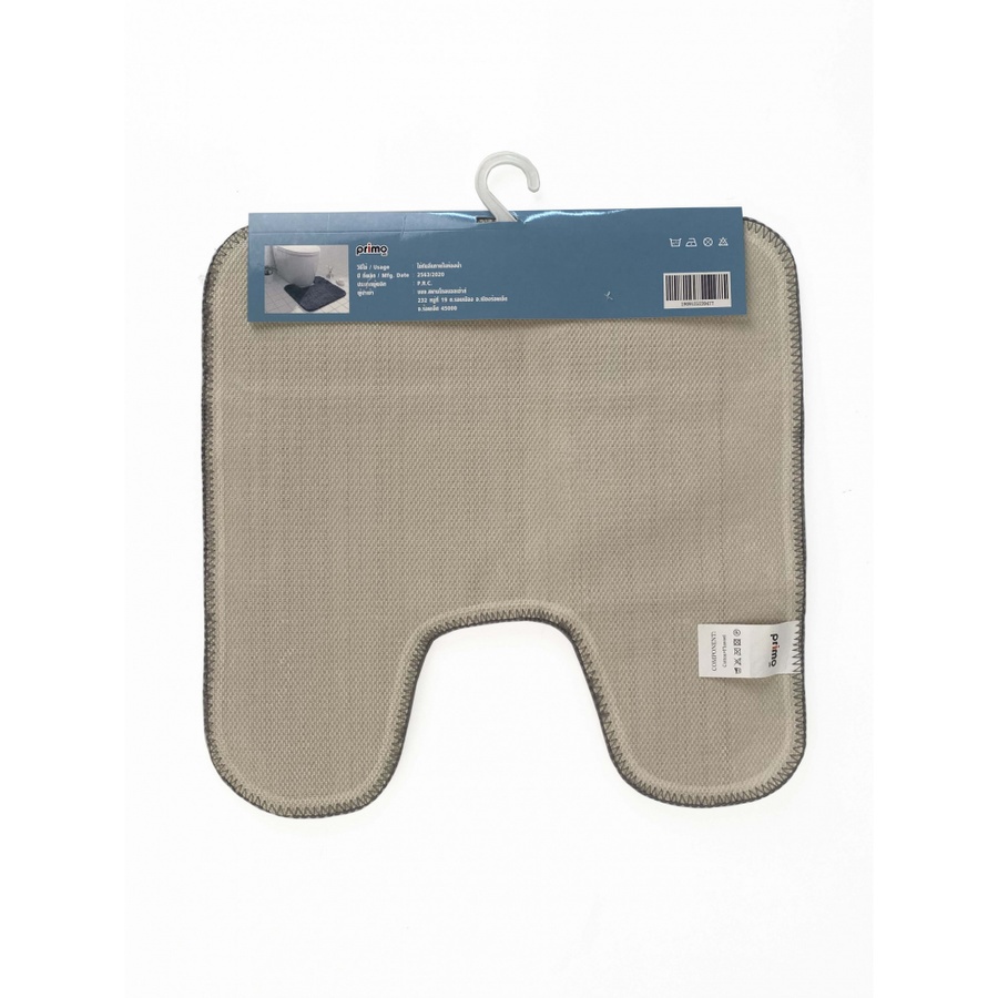 Primo พรมวางหน้าชักโครก รุ่น EDJJ26-GY ขนาด 45x45 ซม. สีเทา
