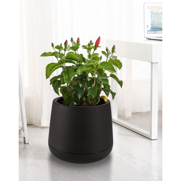 Tree’O กระถางต้นไม้พลาสติก รุ่น 6KD2214-BK ขนาด M สีดำ