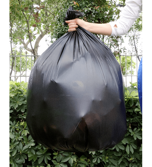 ICLEAN ถุงขยะหนาพิเศษพร้อมเชือกมัดปากถุง DZH006-BK ขนาด 40x52นิ้ว บรรจุ 5 ใบ/แพ็ค สีดำ