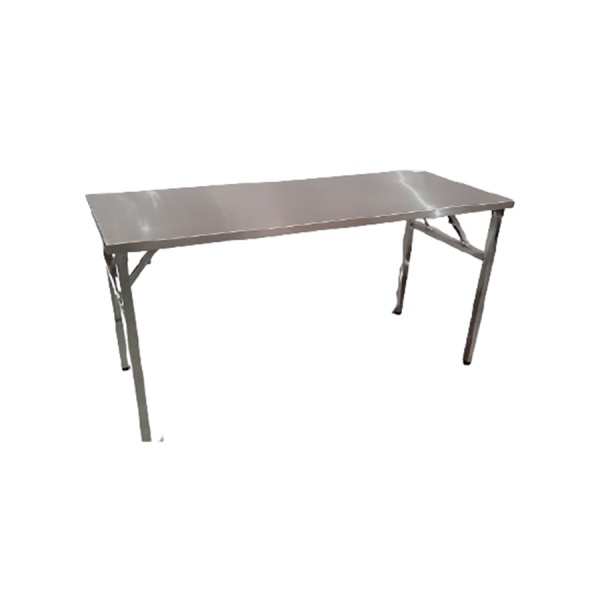 SANE โต๊ะพับอเนกประสงค์สเตนเลส รุ่น PQS-A003 ขนาด 75x60x150ซม. สีเงิน