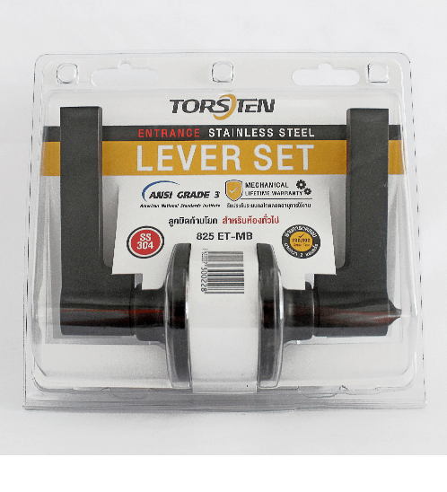 TORSTEN ลูกบิดก้านโยกห้องทั่วไป 825 ET-MB สีดำ