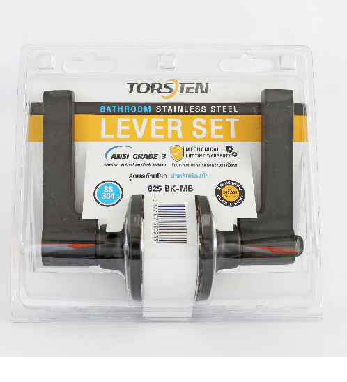 TORSTEN มือจับก้านโยกห้องน้ำ รุ่น 825 BK-MB สีดำ