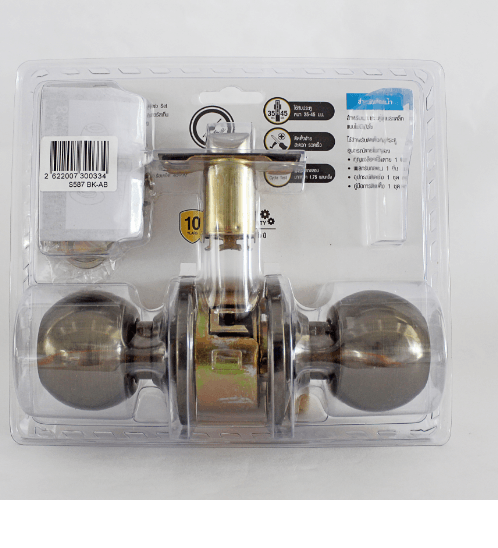 TORSTEN ลูกบิดห้องน้ำ สเตนเลส-304 รุ่น S587 BK-AB สีทองเหลืองรมดำ
