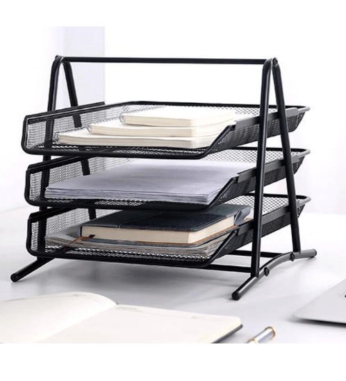 SMITH ถาดใส่เอกสาร 3 ชั้น ขนาด 35x30x26.5ซม. รุน TG59180 สีดำ